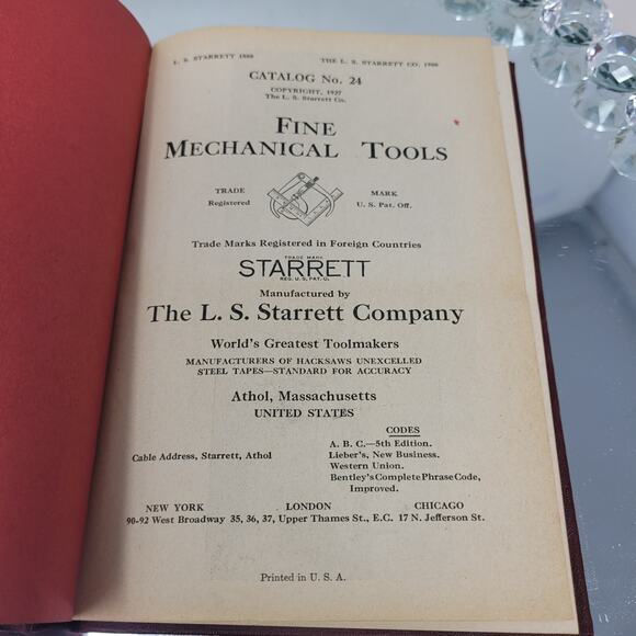 Starrett Tools Co Catalog # 24 1927 EXC Illustrated Collector Embossed Hardback! - Picture 6 of 10